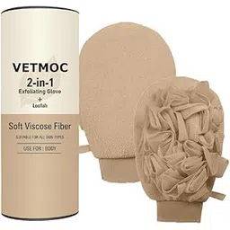 vetmoc 2 In 1 Exfoliating Glove Body Scrub For Bath Shower Spa Hand Exfoliator Gloves Dead Skin Remover Tan Removal Exfoliating Gloves For Soft Skin Bath Brush For Dead Skin Remover (Random Color)-picture-18