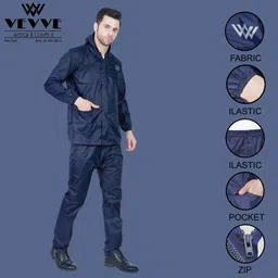 vevve Solid Men Rain Suit-picture-21