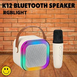 Veylo K12 (PORTABLE BLUETOOTH DESKTOP SPEAKER)With Karaoke Mic RGB Light, HD SoundT492 10 W Bluetooth Laptop/Desktop Speaker-picture-43