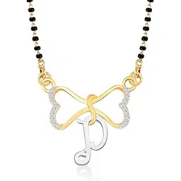 vfj vighnaharta fashion jewellery Vighnaharta CZ Gold and Rhodium Plated Alloy Mangalsutra for Women-picture-16