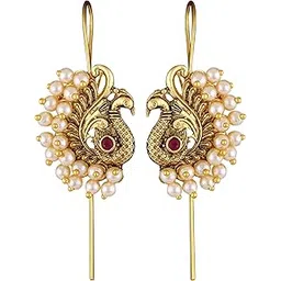 vfj vighnaharta fashion jewellery Vighnaharta Twinkling Bejeweled Pearl ear cuff for Women and Girls[VFJ2646ERG]-picture-12
