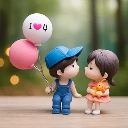 vhd Romantic Couple Showpiece Toy for Home Décor & Gifting T14 - 4 cm-picture-36