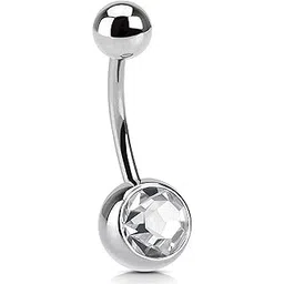via mazzini 8mm Ball 316L Surgical Stainless Steel Belly Button Navel Ring for Women and Girls (BB0006)-picture-41