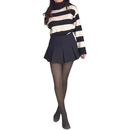 viash Trending Thick Fleece Leggings for Women/Girl (Black/Skin) | Winter Wear Super Warm Fake Translucent Woolen Fur Stockings | Thigh High Cute Lined Sheer Thermal Jegging Tights (26 to 36 inches)-picture-41