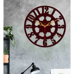 vibecrafts Classic Style Black Wood & Mdf Wall Clock-picture-20