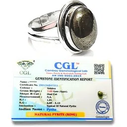 vibesle Pyrite Ring - Adjustable With Lab Tested Certified - Real Pirite Stone Crystal Ring for Money, Wealth, Abundance and Success-picture-49