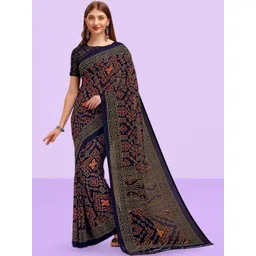 Vibhagyaa Bandhani Poly Chiffon Saree-picture-14