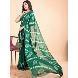 Vibhagyaa Bandhani Poly Chiffon Saree-picture-29