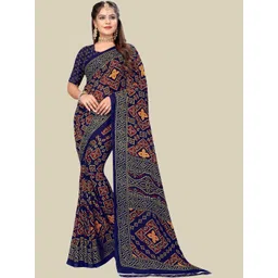 Vibhagyaa Bandhani Poly Chiffon Saree image 5