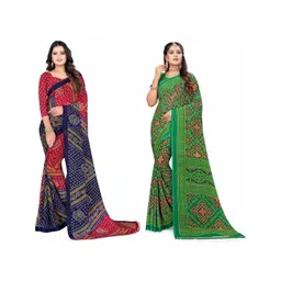 Vibhagyaa Bandhani Poly Georgette Handloom Saree-picture-28