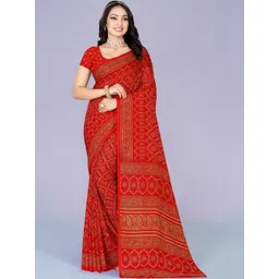 Vibhagyaa Bandhani Poly Georgette Saree-picture-18