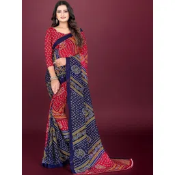 Vibhagyaa Bandhani Poly Georgette Saree-picture-15