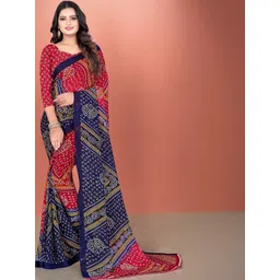Vibhagyaa Bandhani Poly Georgette Saree-picture-15