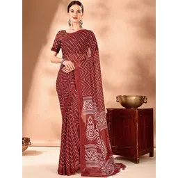 Vibhagyaa Ethnic Motifs Poly Chiffon Saree-picture-27