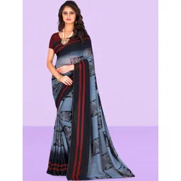 Vibhagyaa Ethnic Motifs Poly Chiffon Saree-picture-10