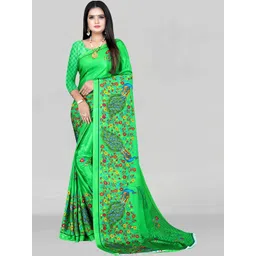 Vibhagyaa Ethnic Motifs Poly Crepe Saree-picture-34