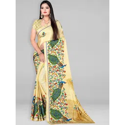 Vibhagyaa Ethnic Motifs Poly Crepe Saree-picture-31