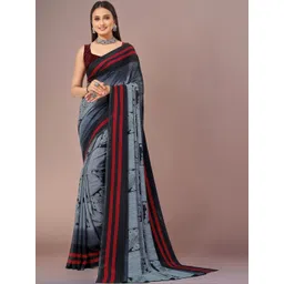 Vibhagyaa Ethnic Motifs Poly Georgette Saree-picture-29