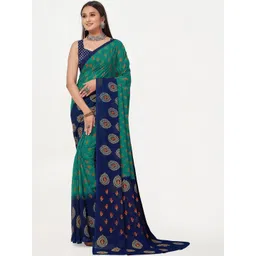 Vibhagyaa Ethnic Motifs Poly Georgette Saree-picture-21