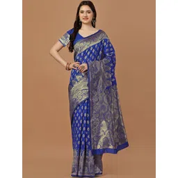 Vibhagyaa Ethnic Motifs Zari Art Silk Saree-picture-11