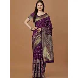 Vibhagyaa Ethnic Motifs Zari Art Silk Saree-picture-20