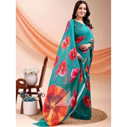 Vibhagyaa Floral Poly Chiffon Saree-picture-21