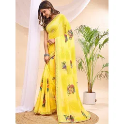 Vibhagyaa Floral Poly Chiffon Saree-picture-19