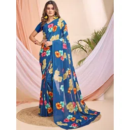 Vibhagyaa Floral Poly Chiffon Saree-picture-13
