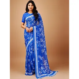 Vibhagyaa Floral Poly Chiffon Saree-picture-17
