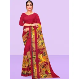 Vibhagyaa Floral Poly Chiffon Saree-picture-10