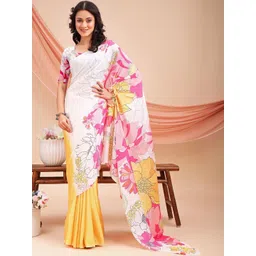 Vibhagyaa Floral Poly Chiffon Saree-picture-28