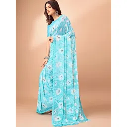 Vibhagyaa Floral Poly Chiffon Saree-picture-38
