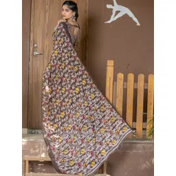 Vibhagyaa Floral Poly Chiffon Saree image 5