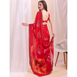 Vibhagyaa Floral Poly Chiffon Saree image 2
