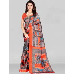 Vibhagyaa Floral Poly Crepe Saree-picture-28