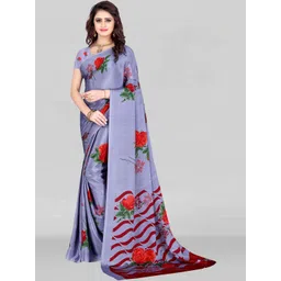 Vibhagyaa Floral Poly Crepe Saree-picture-23