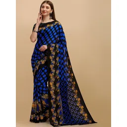 Vibhagyaa Floral Poly Georgette Saree-picture-14