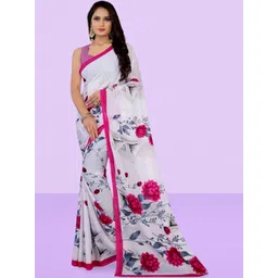 Vibhagyaa Floral Poly Georgette Saree-picture-30