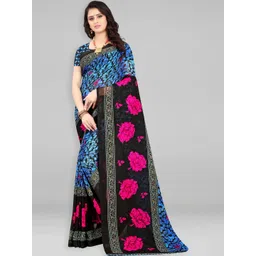Vibhagyaa Floral Poly Georgette Saree-picture-20
