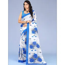 Vibhagyaa Floral Poly Georgette Saree-picture-9