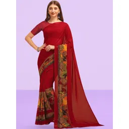 Vibhagyaa Floral Poly Georgette Saree-picture-22