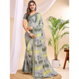 Vibhagyaa Floral Printed Poly Chiffon Saree-picture-48