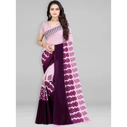 Vibhagyaa Floral Printed Poly Georgette Saree-picture-13