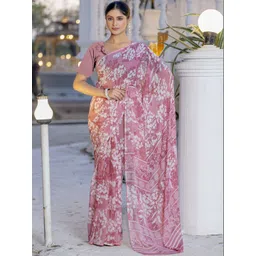 Vibhagyaa Floral Pure Georgette Saree-picture-7