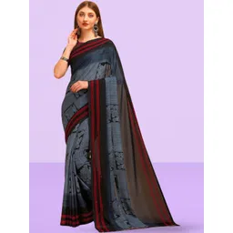 Vibhagyaa Paisley Poly Chiffon Saree-picture-29