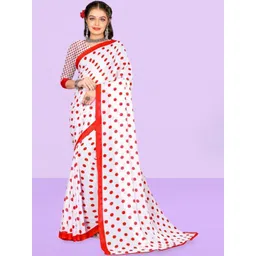 Vibhagyaa Polka Dot Poly Georgette Saree-picture-40