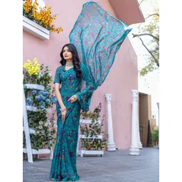 Vibhagyaa Poly Chiffon Saree image 4