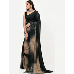 Vibhagyaa Printed Georgette Saree image 4