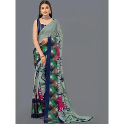 Vibhagyaa Printed Saree With Blouse-picture-19