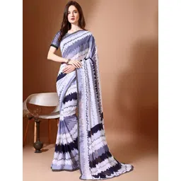 Vibhagyaa Sequinned Poly Chiffon Saree-picture-19